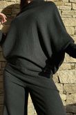 Elbury Huggle Luxury Knit Co Ord Set Black /55=